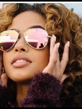 Ray-Ban 3025 Pink Aviator Sunglasses 58mm